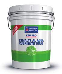ESMALTE AL AGUA COLORES CLAROS CUBRIENTE TOTAL KEM PRO SHERWIN WILLIAMS - TINETA 5 GALONES